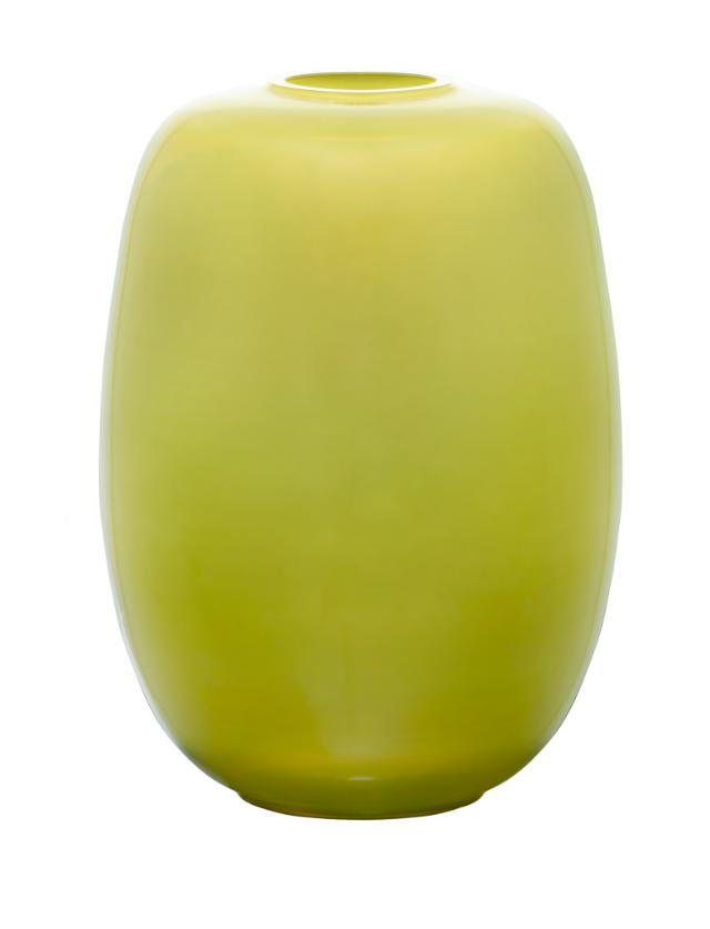 DEW Vase, skoggrønn krystall