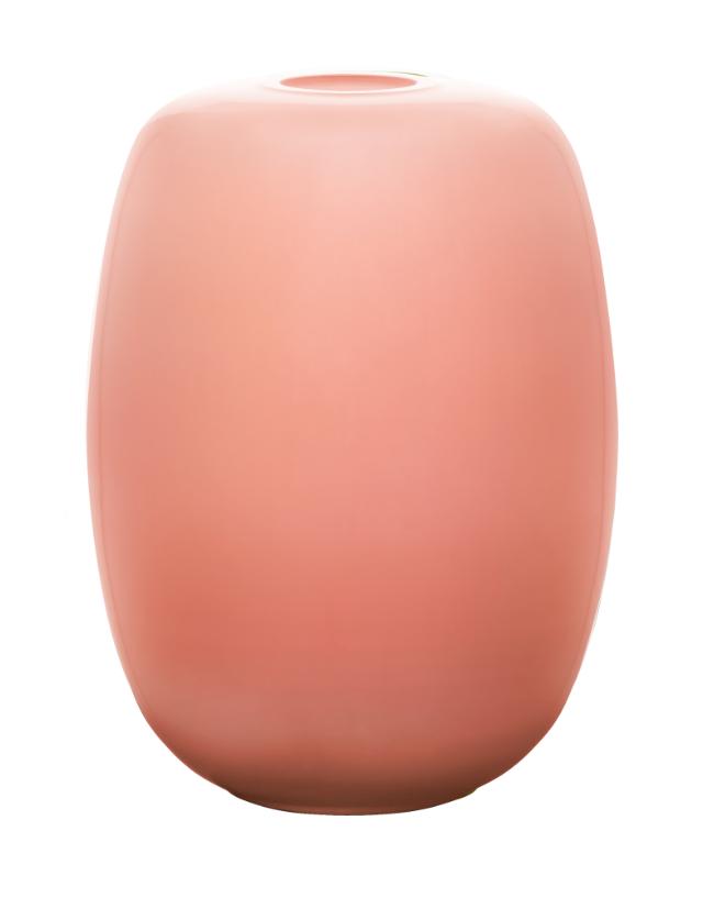 DEW  Vase, aftenrosa krystall