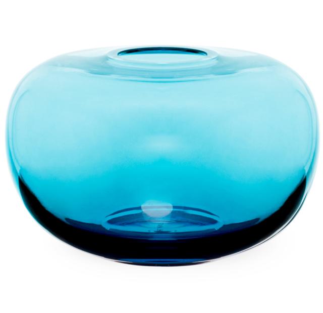 DEW Vase, duggblå krystall