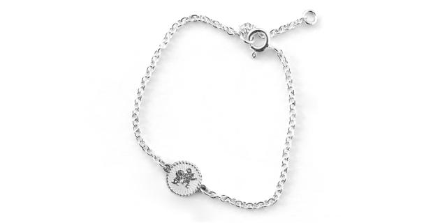 LYKKELITEN<br>Armbånd, hvit perlemor<br>14-16 cm