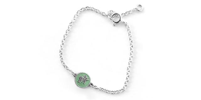 LYKKELITEN<br>Armbånd, eplegrønn<br>14-16 cm