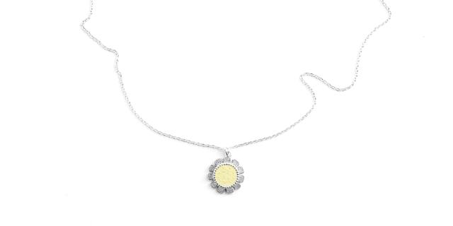 BLOOM Mini<br>Halskjede, solgul <br> 34 cm