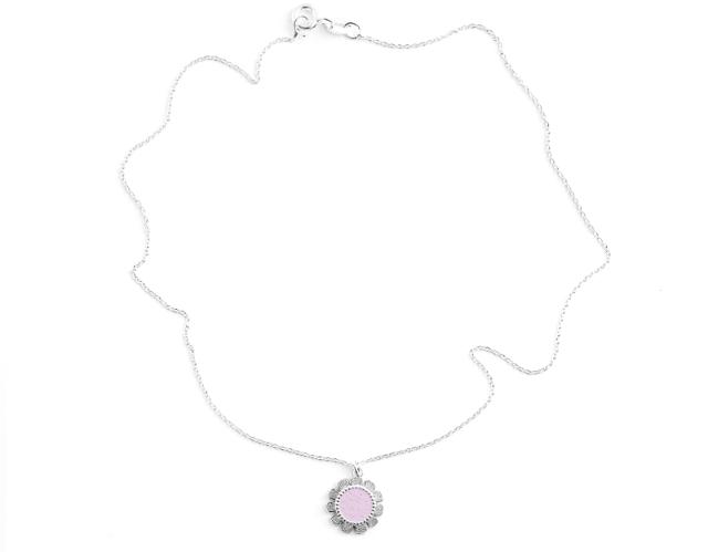 BLOOM Mini<br>Halskjede, rosa sky<br> 34 cm