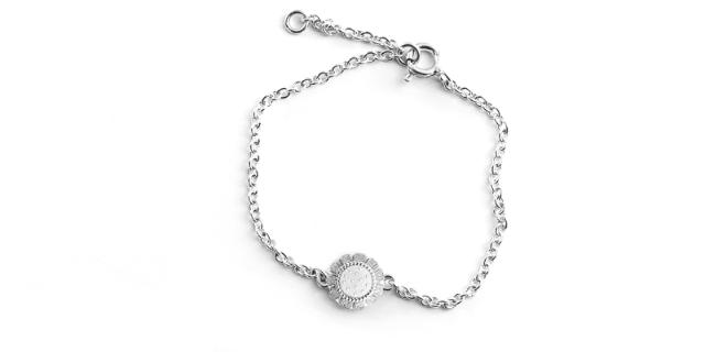 BLOOM Mini<br>Armbånd, hvit perlemor<br> 14-16 cm