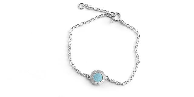 BLOOM Mini<br>Armbånd, himmelblå<br>14-16 cm