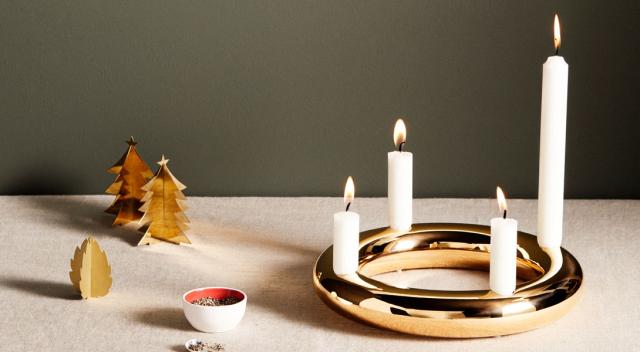 AURA<br>Candleholder, brass