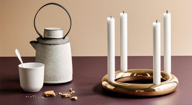 AURA<br>Candleholder, brass