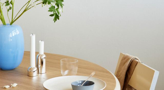 AURA lysestake forsølvet messing, liten